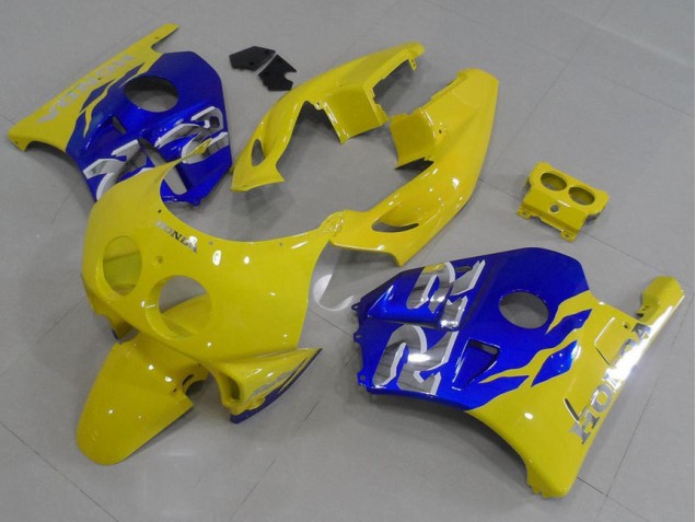 Amarelo Azul Carenagem Honda CBR 250RR MC22 1991-1998 Amarelo Azul Carenagem Honda CBR 250RR MC22 1991-1998