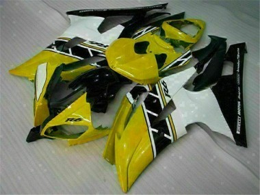 Amarelo Branco Carenagem Yamaha R6 2008-2016