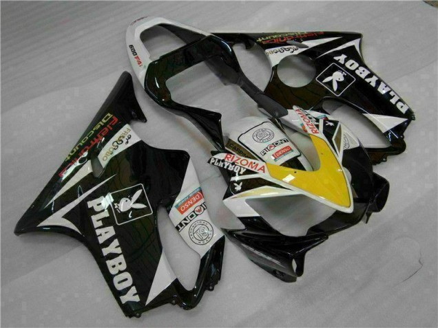 Amarelo Prata Preto Playboy Carenagem Honda CBR 600 F4i 2001-2003