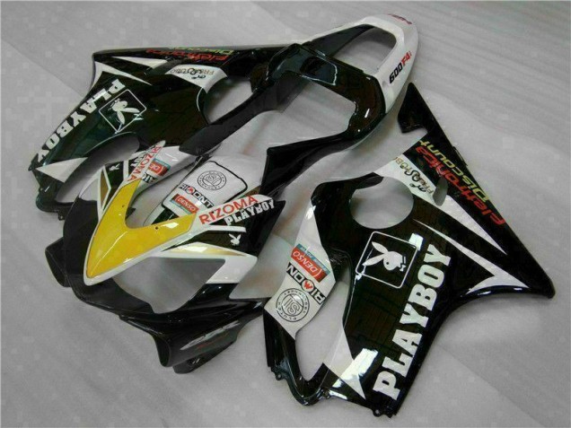 Amarelo Prata Preto Playboy Carenagem Honda CBR 600 F4i 2001-2003