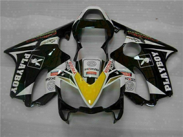 Amarelo Prata Preto Playboy Carenagem Honda CBR 600 F4i 2001-2003