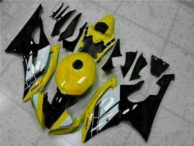 Amarelo Preto Abs Plástico Yamaha R6 2008-2016 Amarelo Preto Abs Plástico Yamaha R6 2008-2016