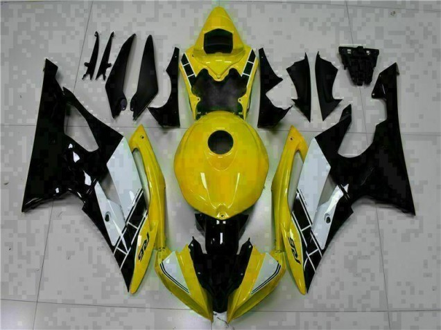 Amarelo Preto Abs Plástico Yamaha R6 2008-2016 Amarelo Preto Abs Plástico Yamaha R6 2008-2016