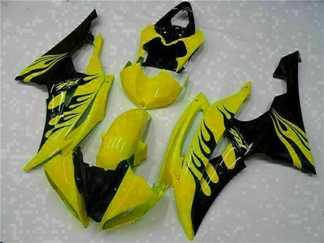 Amarelo Preto Abs Plásticos Yamaha R6 2008-2016 Amarelo Preto Abs Plásticos Yamaha R6 2008-2016