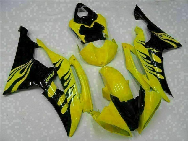 Amarelo Preto Abs Plásticos Yamaha R6 2008-2016 Amarelo Preto Abs Plásticos Yamaha R6 2008-2016