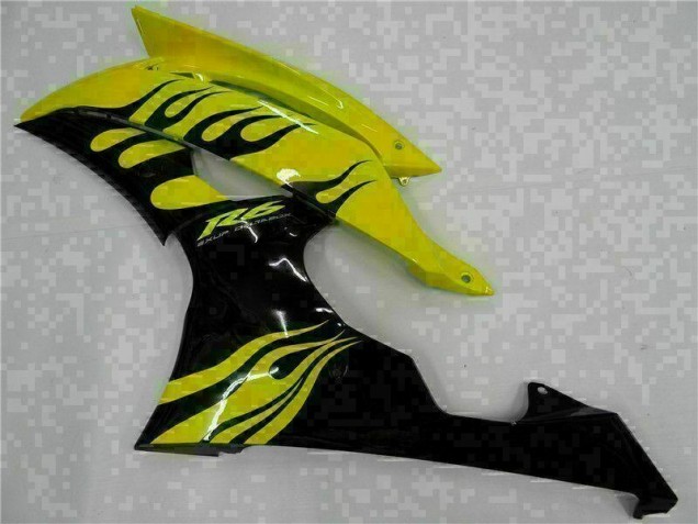 Amarelo Preto Abs Plásticos Yamaha R6 2008-2016 Amarelo Preto Abs Plásticos Yamaha R6 2008-2016