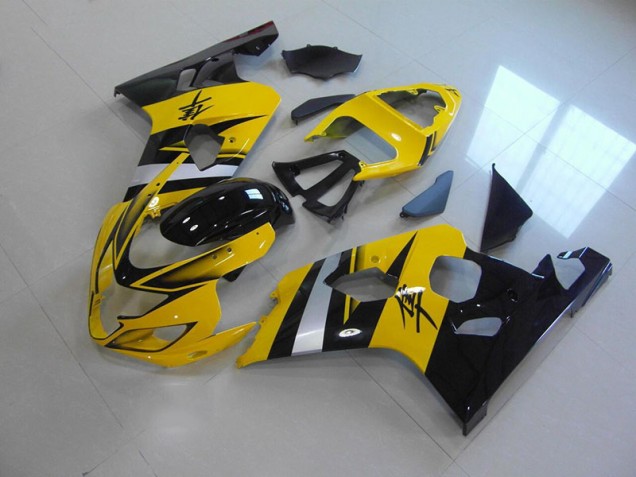 Amarelo Preto Carenagem Suzuki GSXR 750 K4 2004-2005 Amarelo Preto Carenagem Suzuki GSXR 750 K4 2004-2005