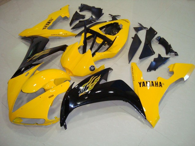 Amarelo Preto Chama Carenagem Yamaha R1 2004-2006