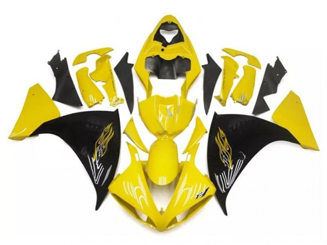 Amarelo Preto Kit Carenagem Yamaha R1 2009-2011 Amarelo Preto Kit Carenagem Yamaha R1 2009-2011