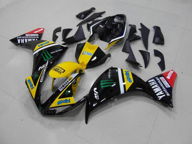 Amarelo Preto Monster Carenagem & Plástico Yamaha R1 2012-2014 Amarelo Preto Monster Carenagem & Plástico Yamaha R1 2012-2014