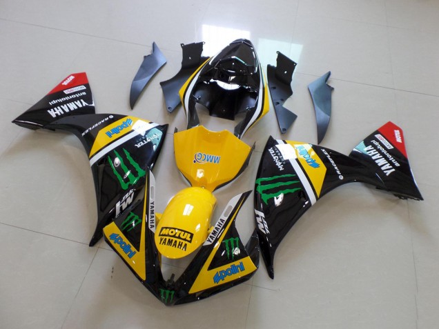 Amarelo Preto Monster Kit Carenagem Yamaha R1 2012-2014 Amarelo Preto Monster Kit Carenagem Yamaha R1 2012-2014