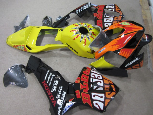 Amarelo Preto Repsol 46 Carenagem Honda CBR 600RR 2003-2004