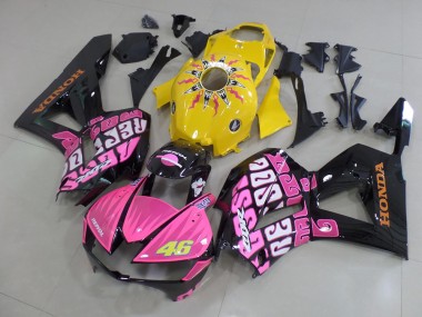 Amarelo Rosa Rossi Carenagem Honda CBR 900RR 893 1992-1993