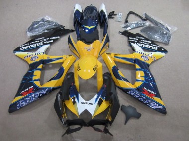 Azul Amarelo Corona Extra Carenagem Suzuki GSXR 600 K8 2008-2010