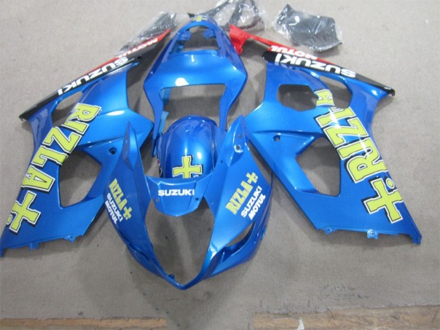 Azul Amarelo Rizla Carenagem Suzuki GSXR 1000 K3 2003-2004 Azul Amarelo Rizla Carenagem Suzuki GSXR 1000 K3 2003-2004