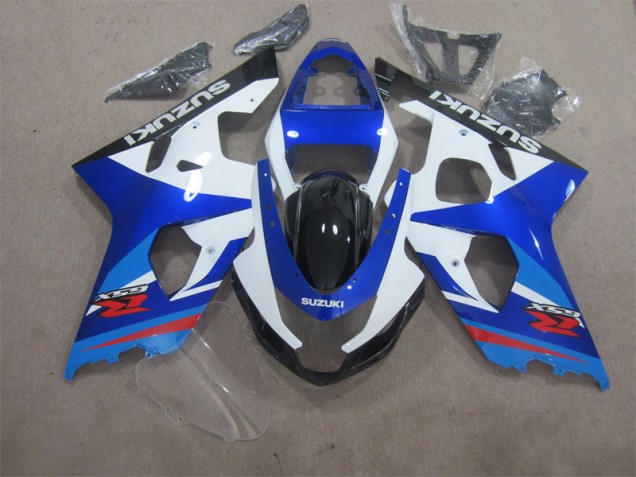 Azul Branco Abs Kit Carenagem & Plásticos Suzuki GSXR 600 K4 2004-2005 Azul Branco Abs Kit Carenagem & Plásticos Suzuki GSXR 600 K4 2004-2005