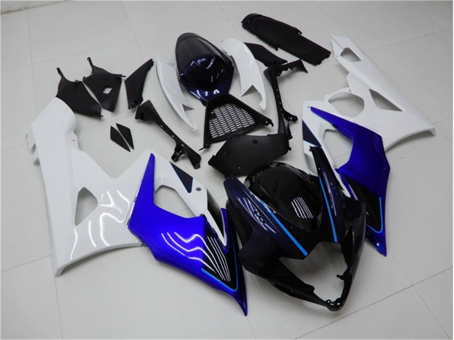 Azul Branco Abs Kits Carenagem Suzuki GSXR 1000 K5 2005-2006 Azul Branco Abs Kits Carenagem Suzuki GSXR 1000 K5 2005-2006