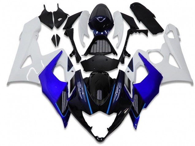 Azul Branco Abs Kits Carenagem Suzuki GSXR 1000 K5 2005-2006 Azul Branco Abs Kits Carenagem Suzuki GSXR 1000 K5 2005-2006
