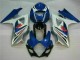 Azul Branco Abs Kits Completos Carenagem Suzuki GSXR 1000 K7 2007-2008 Azul Branco Abs Kits Completos Carenagem Suzuki GSXR 1000 K7 2007-2008