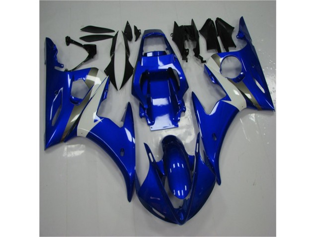 Azul Branco Abs Plástico Yamaha R6 2003-2005 Azul Branco Abs Plástico Yamaha R6 2003-2005