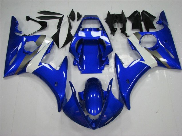 Azul Branco Abs Plástico Yamaha R6 2003-2005 Azul Branco Abs Plástico Yamaha R6 2003-2005