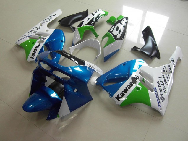 Azul Branco Carenagem Kawasaki ZX9R 1994-1997 Azul Branco Carenagem Kawasaki ZX9R 1994-1997
