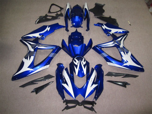 Azul Branco Carenagem Suzuki GSXR 600 K8 2008-2010 Azul Branco Carenagem Suzuki GSXR 600 K8 2008-2010