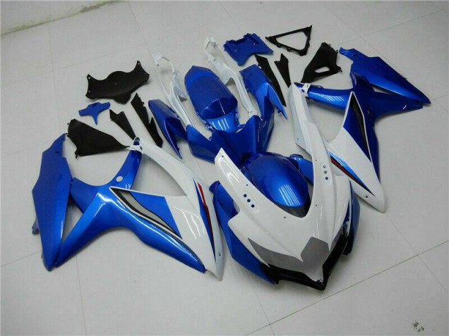 Azul Branco Carroçaria Suzuki GSXR 600 / 750 K8 2008-2010 Azul Branco Carroçaria Suzuki GSXR 600 / 750 K8 2008-2010