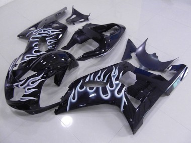 Azul Branco Chama Carenagem Suzuki GSXR 750 K1 K2 K3 2001-2003