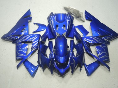 Azul Branco Chama Kits Carenagem Kawasaki ZX10R 2003-2005