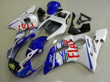 Azul Branco Fiat Carenagem Yamaha R6 1998-2002