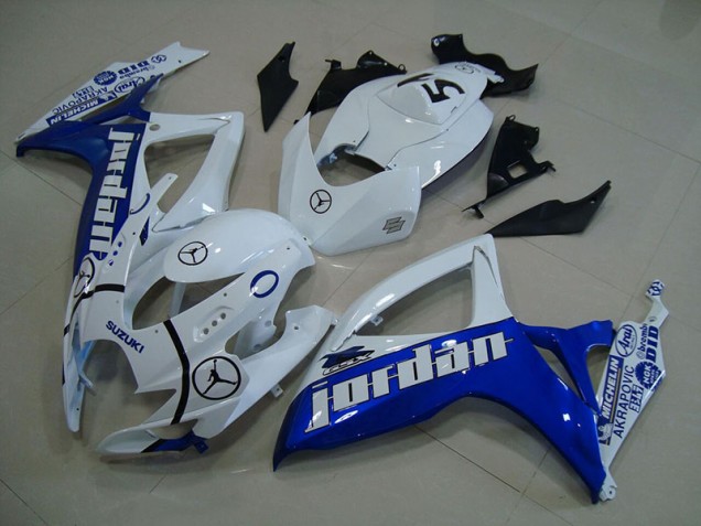Azul Branco Jordan Carenagem Suzuki GSXR 750 K6 2006-2007