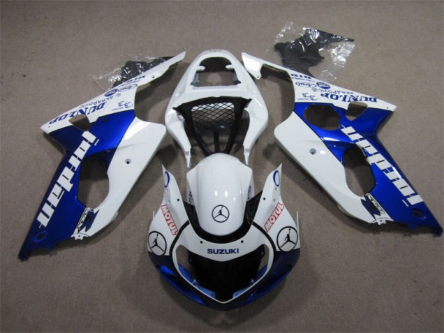 Azul Branco Jordan Motul Carenagem Suzuki GSXR 1000 K1 2000-2002 Azul Branco Jordan Motul Carenagem Suzuki GSXR 1000 K1 2000-2002