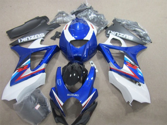 Azul Branco Kit Carenagem Suzuki GSXR 1000 K7 2007-2008 Azul Branco Kit Carenagem Suzuki GSXR 1000 K7 2007-2008