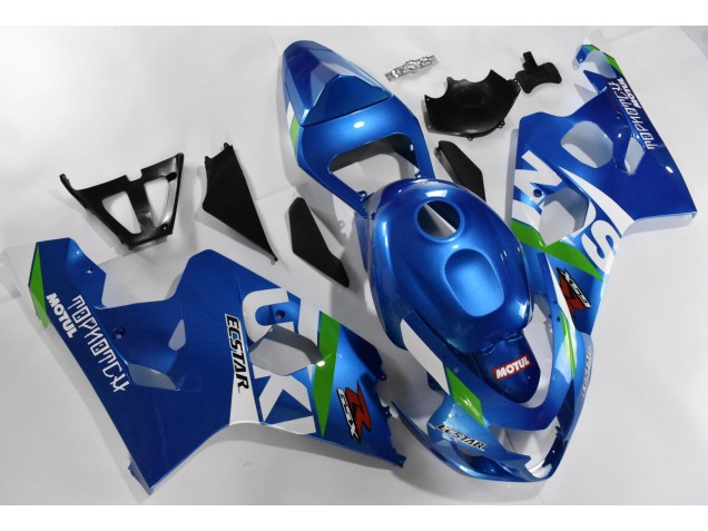Azul Branco Kit Completo Carenagem Suzuki GSXR 600 / 750 K4 2004-2005 Azul Branco Kit Completo Carenagem Suzuki GSXR 600 / 750 K4 2004-2005