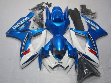 Azul Branco Kits Carenagem Suzuki GSXR 600 K6 2006-2007