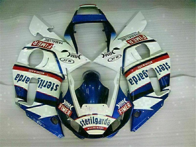 Azul Branco Plástico Yamaha R6 1998-2002 Azul Branco Plástico Yamaha R6 1998-2002