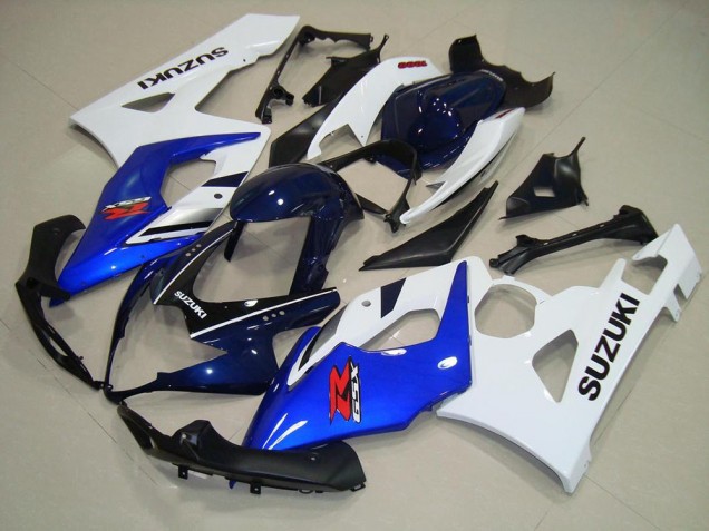 Azul Branco Preto Carenagem Suzuki GSXR 1000 K5 2005-2006 Azul Branco Preto Carenagem Suzuki GSXR 1000 K5 2005-2006