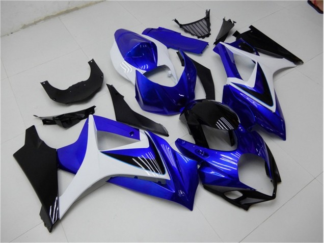 Azul Branco Preto Carenagem Suzuki GSXR 1000 K7 2007-2008 Azul Branco Preto Carenagem Suzuki GSXR 1000 K7 2007-2008