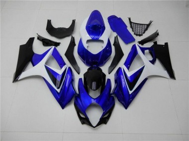 Azul Branco Preto Carenagem Suzuki GSXR 1000 K7 2007-2008