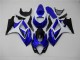 Azul Branco Preto Carenagem Suzuki GSXR 1000 K7 2007-2008 Azul Branco Preto Carenagem Suzuki GSXR 1000 K7 2007-2008