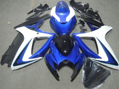 Azul Branco Preto Carenagem Suzuki GSXR 600 K6 2006-2007