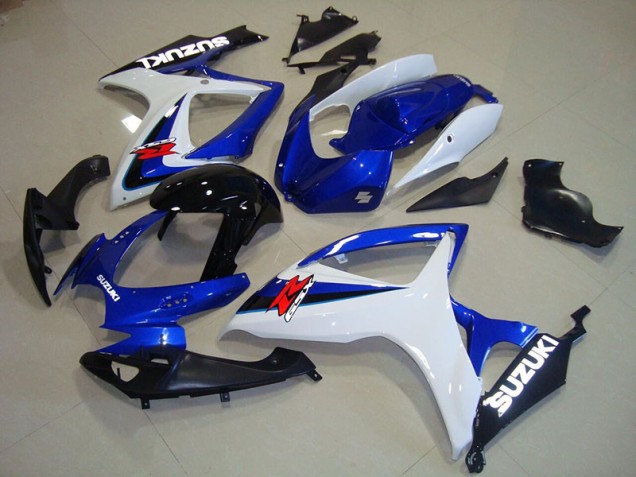 Azul Branco Preto Carenagem Suzuki GSXR 750 K6 2006-2007 Azul Branco Preto Carenagem Suzuki GSXR 750 K6 2006-2007