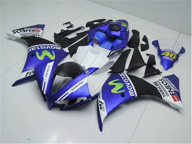 Azul Branco Preto Kit Carenagem Yamaha R1 2012-2014 Azul Branco Preto Kit Carenagem Yamaha R1 2012-2014