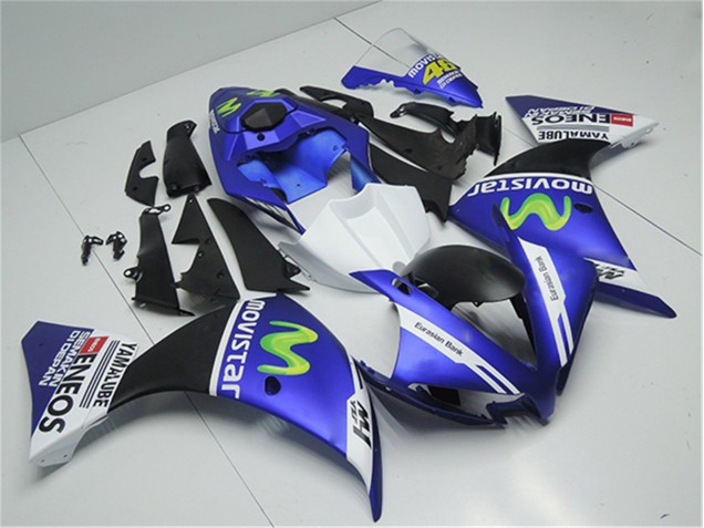 Azul Branco Preto Kit Carenagem Yamaha R1 2012-2014 Azul Branco Preto Kit Carenagem Yamaha R1 2012-2014