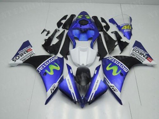 Azul Branco Preto Kit Carenagem Yamaha R1 2012-2014 Azul Branco Preto Kit Carenagem Yamaha R1 2012-2014