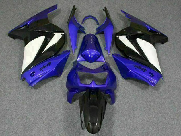 Azul Branco Preto Ninja Abs Plástico Kawasaki EX250 2008-2012 Azul Branco Preto Ninja Abs Plástico Kawasaki EX250 2008-2012