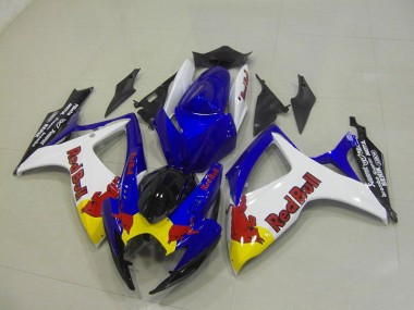 Azul Branco Red Bull Carenagem Suzuki GSXR 750 K6 2006-2007