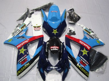 Azul Branco Rockstar Makita Carenagem Suzuki GSXR 600 K6 2006-2007