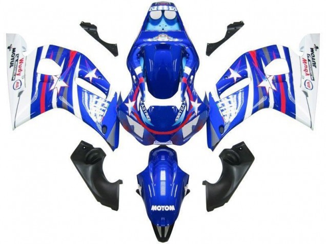 Azul Branco Star Fiat Carenagem Yamaha R6 1998-2002 Azul Branco Star Fiat Carenagem Yamaha R6 1998-2002